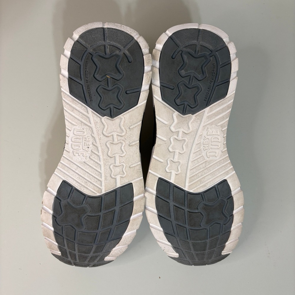 Hey Dude Women Sirocco White Sport Stripe Slip On Sneakers Size 11 Walking Shoes - Picture 8 of 11